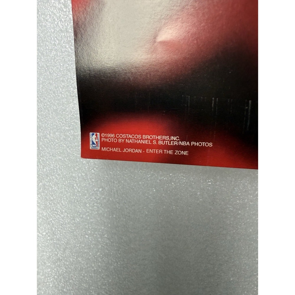 VTG 90's Michael Jordan "Enter the Zone" 1996 NBA Poster Vintage Chicago Bulls - Picture 4 of 5